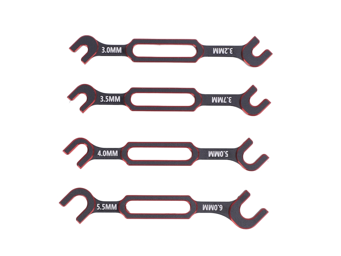 Conjunto De Chaves Rc 4pcs Com 8 Tamanhos Chave De Reparo Universal Para Carro Barco Drone Vermelho