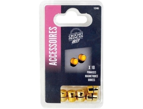 Alfinetes Magnéticos Le Crochet Francais Ouro Conjunto De 10 10 Mm Ferro