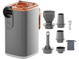 Mini Bomba De Ar Portátil Com 5 Bicos, Leve, Em Abs, Infladora