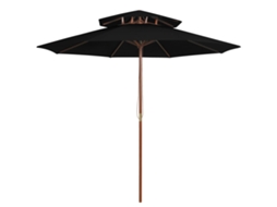 Garden Parasol, Garden Parasols Vidaxl Preto Tecido (n/a)