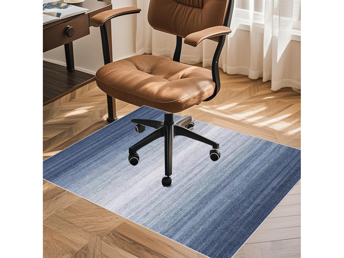 Tapete Cadeira Escritório Protetor Piso 70 X 120 Cm Tecido Madeira Parquet Laminado Cm,