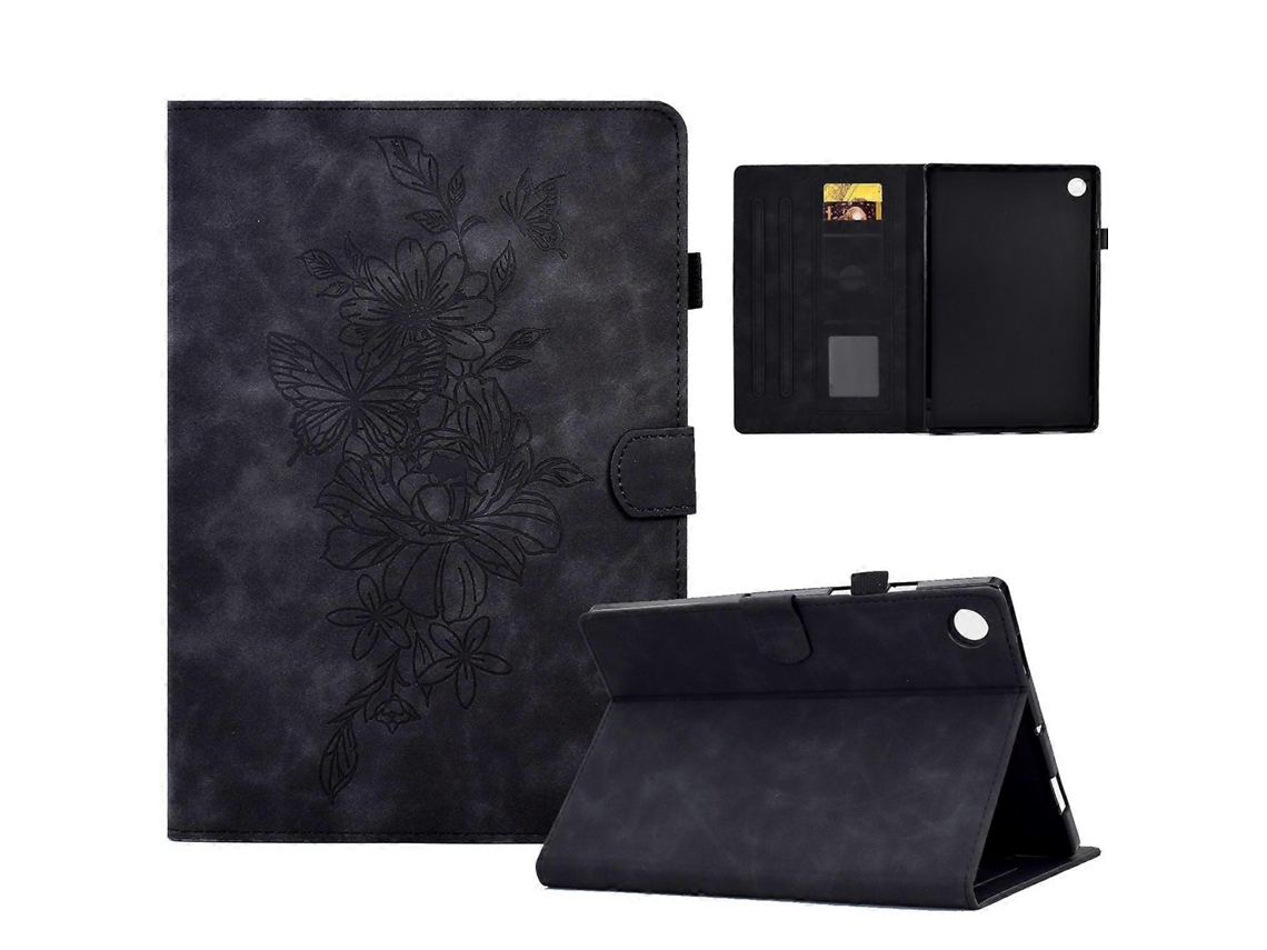 Capa De Couro Com Estampa De Peônia E Borboleta Para Tablet Huawei Matepad Se