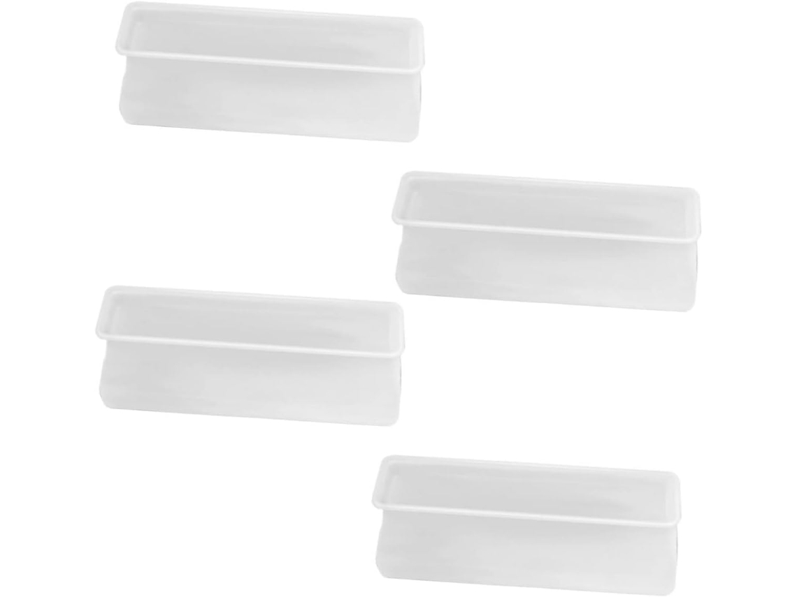 Conjunto De 4 Tapetes Silicone Brancos Para Pés Móveis, Em Formato Quadrado, Para Proteção Dos Móveis