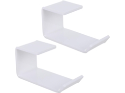 Suporte De Bureau 2 Peças Para Casque Audio Em Acrylique Blanc Instalação Sous Bureau Para Acessórios Gamer