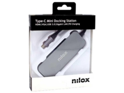 Nilox Docking Station Usb C para Hdmi/Vga/Rj45