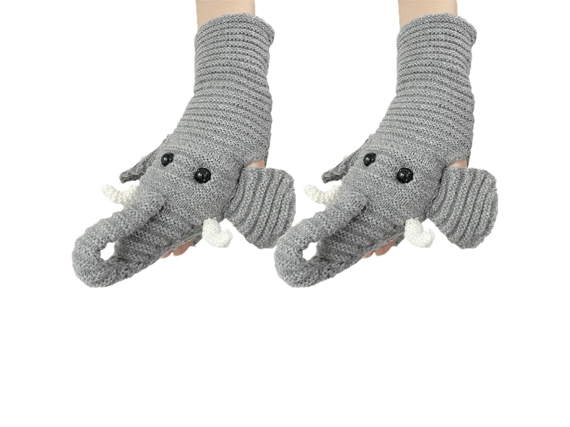 Cachecol Luva Meia Elefante 3d Presente Natal Aniversário Halloween