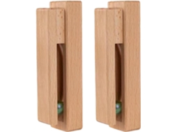 Conjunto De 2 Suportes Parede Para Toalhas, Em Madeira De Faia, Com Dimensões De 5, 1x 1, 8x 3, 2 Polegadas, Com Encaixe