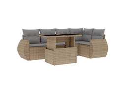 Garden Sofa Set, Garden Sofa Sets Vidaxl Bege Rattan / Vime (n/a)