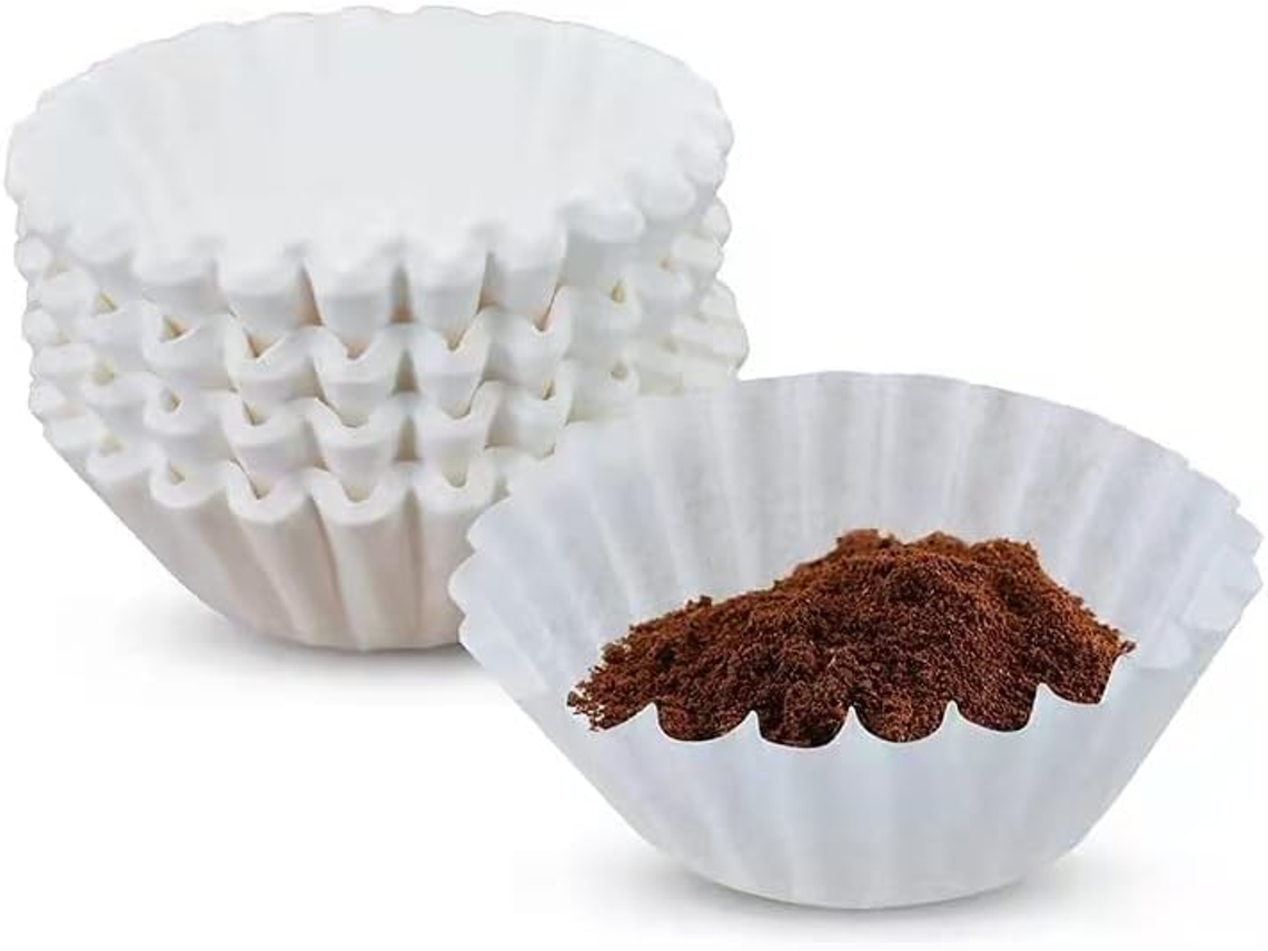 Filtro De Café Papel Branco Para 1 A 4 Xícaras, Cafeteiras E Gotejamento Tipo Mini, Sem Cloro, Pacote Com 50 Unidades