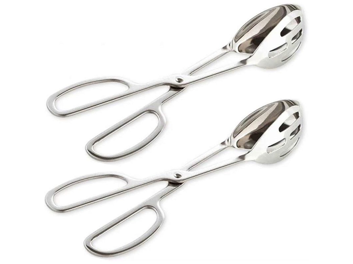 Pinças de servir Rebe em aço inoxidável para buffet, festas e serviços de catering, pacote com 2 unidades, 25 cm, resistentes ao calor.