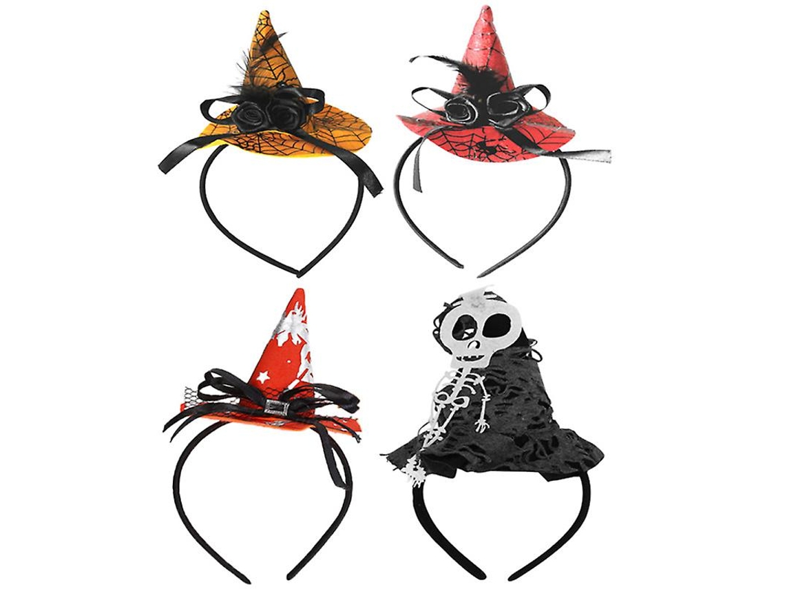 4 Unidades de Faixa de Cabeça de Bruxa para Decorações de Halloween ALLINLESS