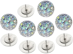 Conjunto De 10 Tachinhas Housoutil Multifuncionais, Imitando Gemas De Resina E Metal, Substituíveis E Delicates Para