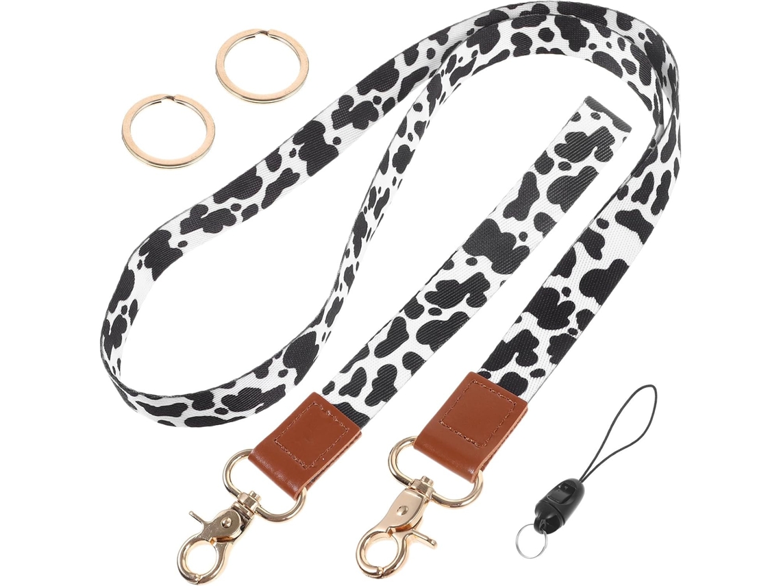 Alça/suporte Para Celular Leve Em Poliéster Com Estampa De Vaca