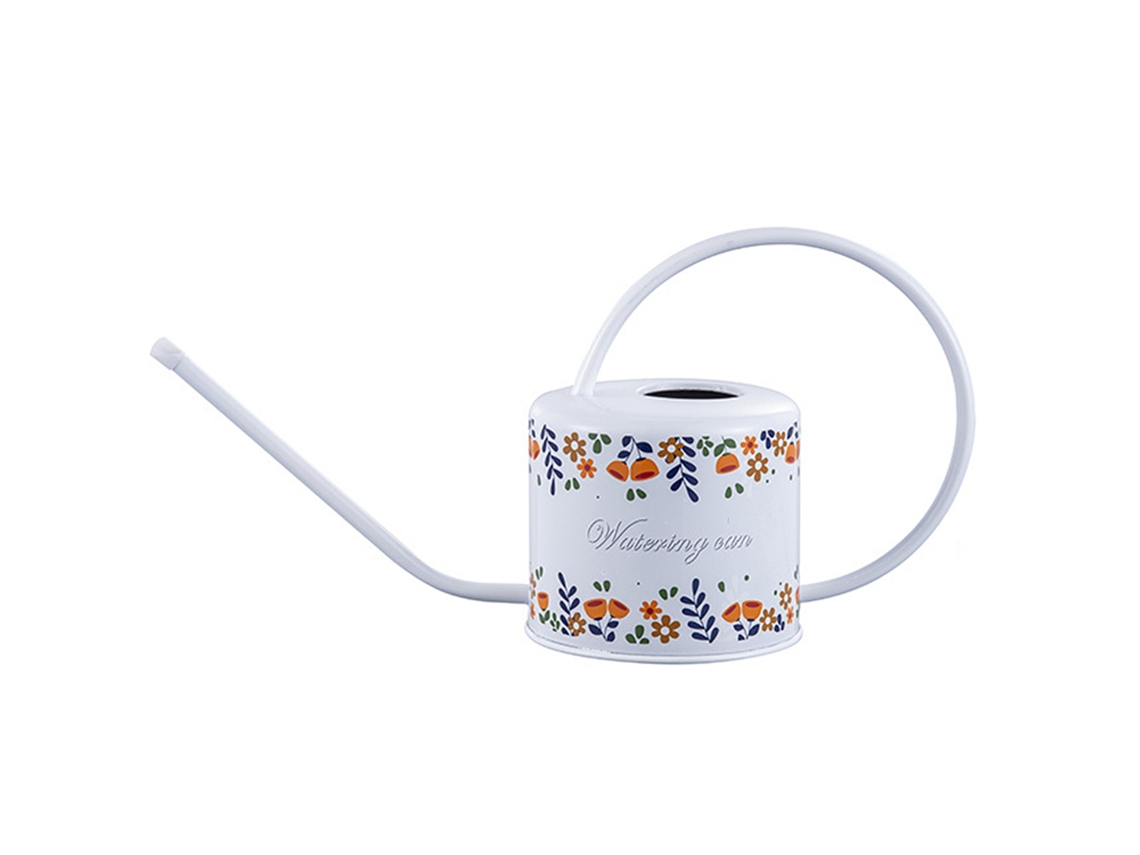 Regador Aço Inoxidável 1.3l Bico Longo Branco