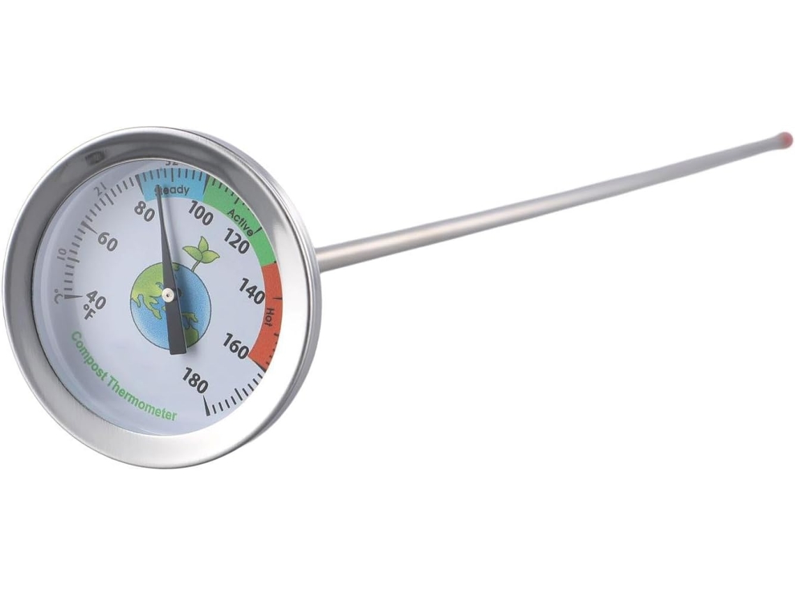 Termômetro De Solo Em Aço Inoxidável 304com Sonda 500mm Comprimento, Para Monitoramento Temperatura