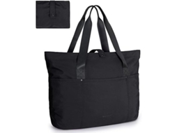 Bolsa Tote AQUAFORGE Dobrável com Zíper, Ombro, Grande, Viagens, Trabalho
