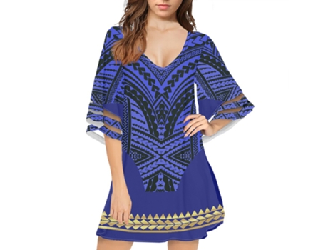 Vestido CABLECC Fyy Havaianocom Meia Poliéster Multicor (L)