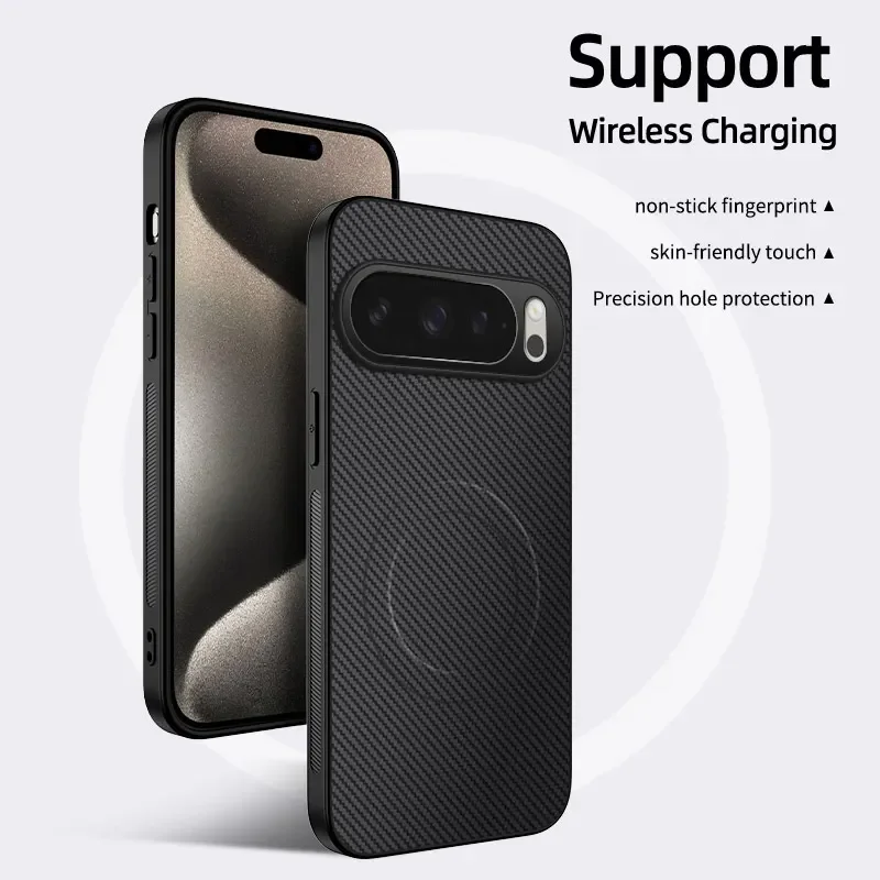 (preto, Google Pixel 9a) Capa De Silicone Fosca Para Celular, Compatível Com Carregamento Sem Fio Magnético, Capa Protetora À Prova De Choque.