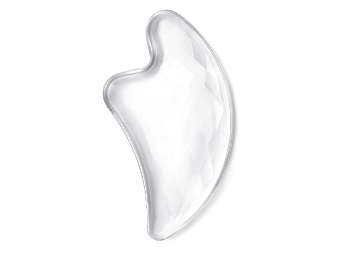Massageador Facial Gua Sha com Cristais Transparentes para Contorno Facial, Alívio do Pescoço e Ombros. GOKOCO