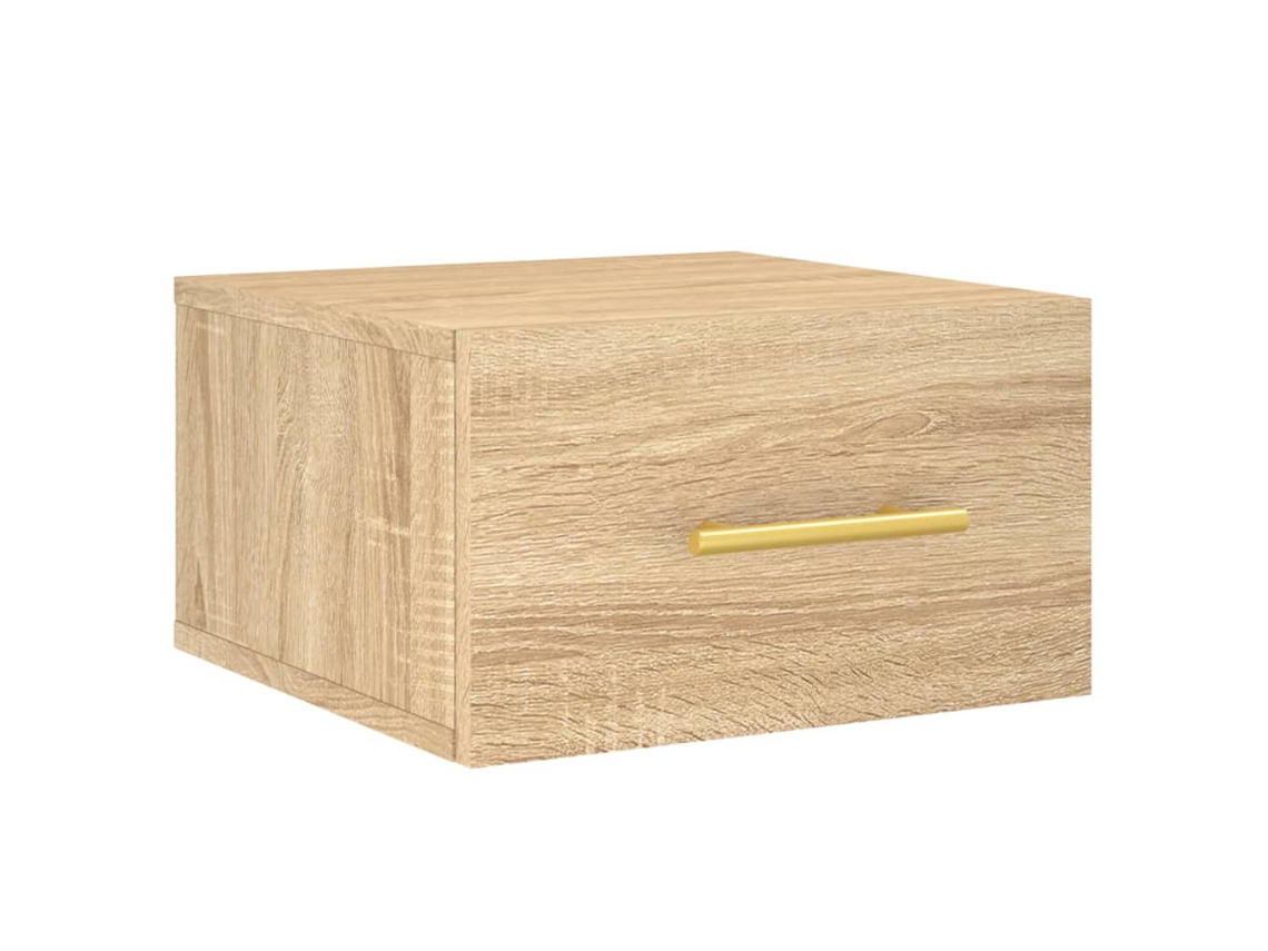 Wall-mounted Bedside Cabinet, Wall-mounted Bedside Cabinets Vidaxl Marrom Madeira Processada (n/a)