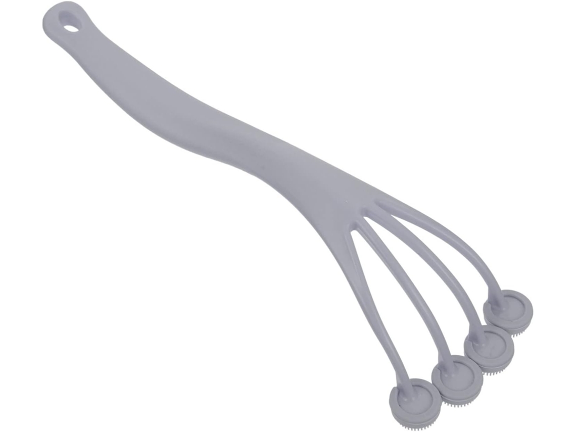Lurelia Acessório De Duche Com Escova De Silicone Para Banho, Cabo Longo, Pega Ergonómica E Com Argola, Uso Diário