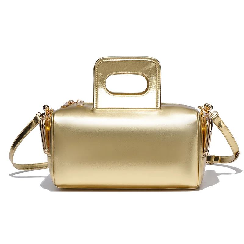 Bolsa Feminina De Luxo Com Fivela, Estilo Caixa, Em Couro Pu De Alta Qualidade.