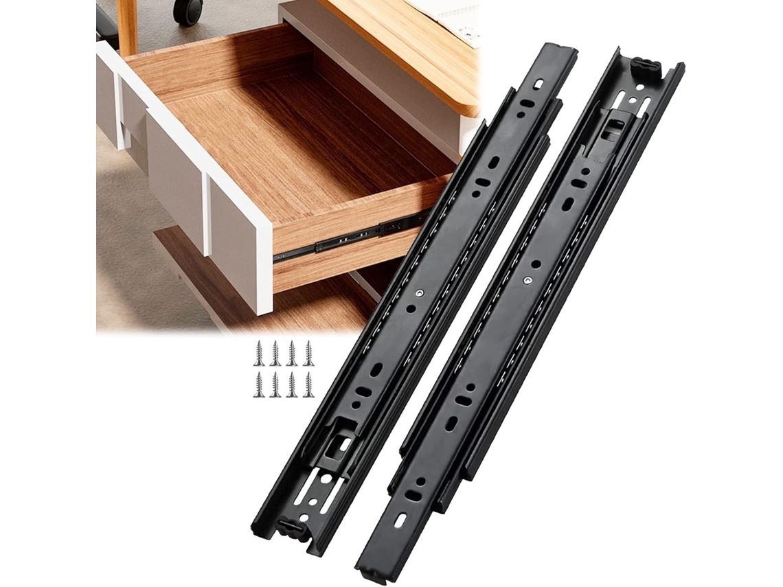 Corrediças Para Gavetas, Trilhos Deslizantes, Corrediças Para Gavetas, Corrediças Para Gavetas Reforçadas, 2 Peças