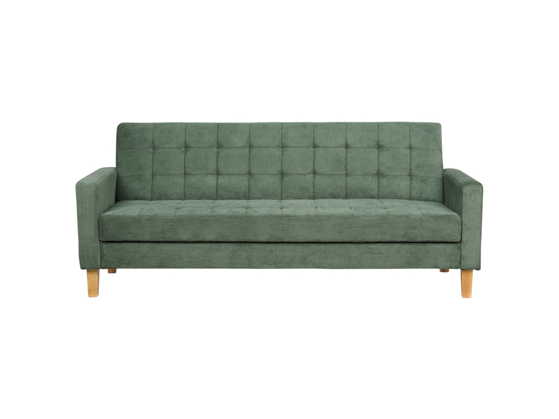 Sofá-cama BELIANI Vehkoo De Tecido Verde Escuro 200x77x86