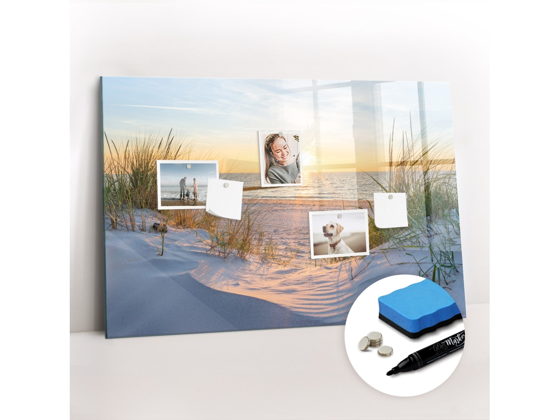 Quadro Magnético Decorativo Pôr Do Sol Na Praia Para O Escritório Espelharte (90x60 Cm)