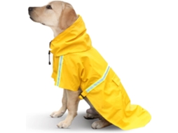 Capa De Chuva Canina, Com Capuz, Refletora, Em Pu