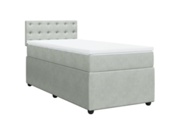 Box Spring Bed, Box Spring Beds Vidaxl Cinzeto Veludo (90 X 190 Cm)
