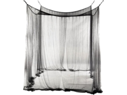 Mosquiteiro Para Cama, Dossel De Cama Suspenso Com Quatro Portas, Cortina De Malha Quadrada Com Kit Instalação, Fácil