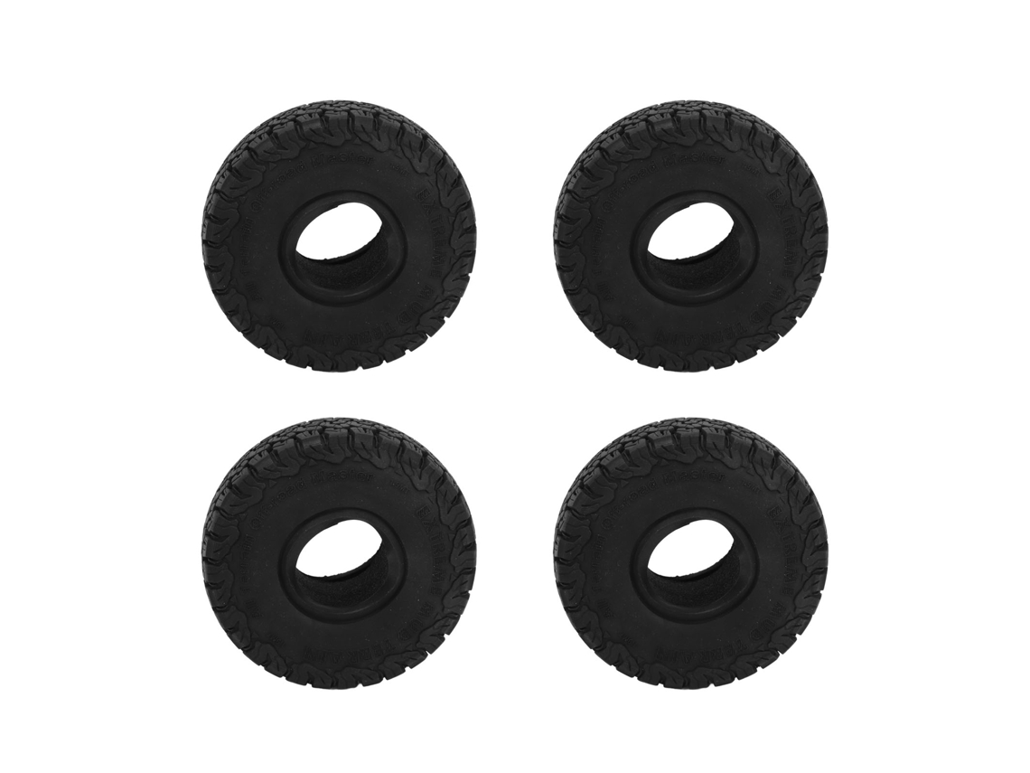 Mali conjunto de 4 Pneus de Borracha para Rc Crawler 1.9 Polegadas com Absorção de Impacto para Hsp Redcat Traxxas