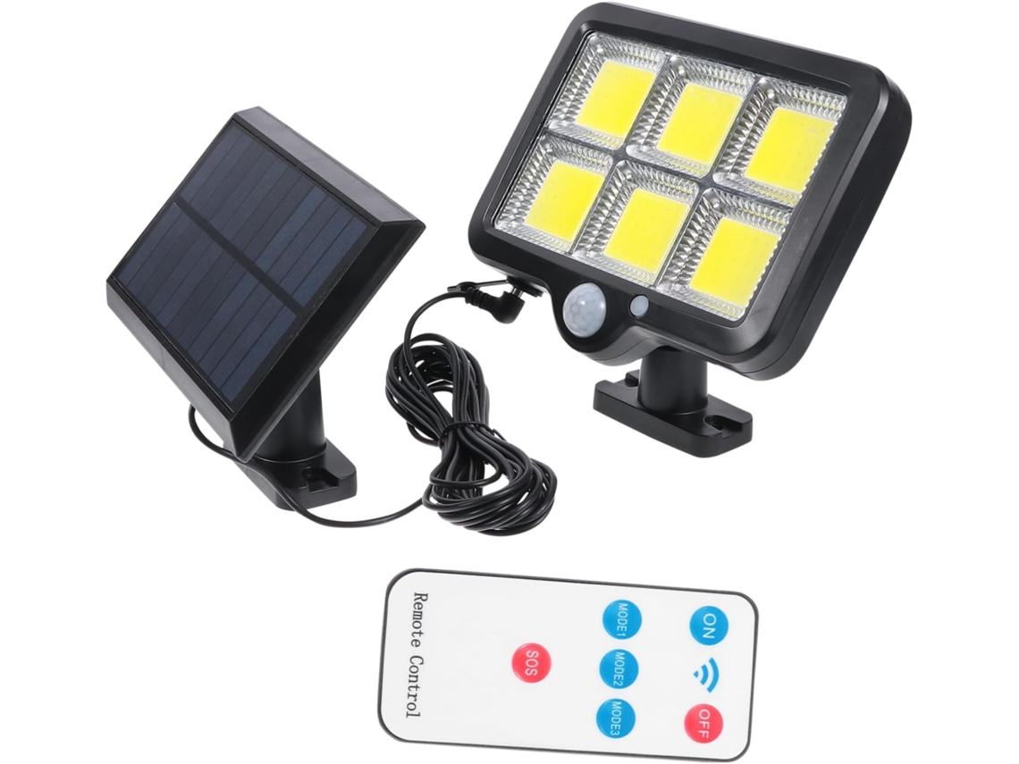 Luminária De Parede Solar Para Uso Externo, Luz Solar Recarregável, Decoração Para Casa, Preta Gokoco