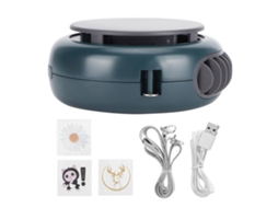 Ventilador Mini Portátil de Pescoço 3 Velocidades Frio Verde
