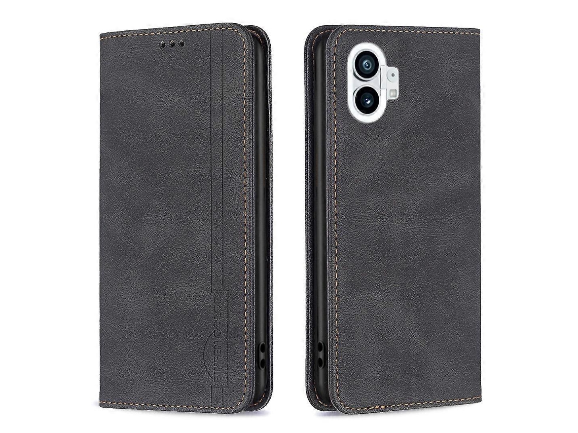 Capa De Couro Antifurto Com Bloqueio Rfid Magnético Para Celular For Nothing Phone 1