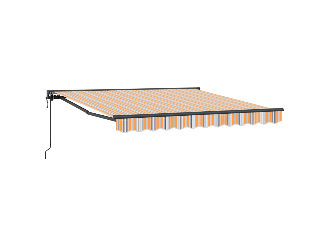 Conjunto 1 Toldo Retrátil Vidaxl Azul Alumínio (350 X 250 Cm)