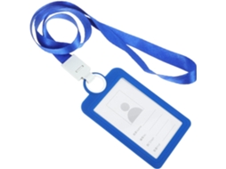 Lurelia Porta-crachá Com Cordão Em Silicone Azul Para Escritório E Escola