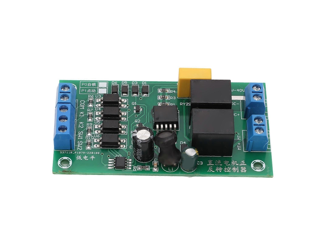 Placa de acionamento de motor com controlador de rotação CW/CCW, módulo de controle com ampla faixa de tensão CC de 6 a 40 V, P0 padrão de baixo nível.