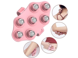 Luva massageadora corporal rápida com esferas de aço inoxidável para alívio da dor muscular na cabeça, costas, ombros e pernas. Cuidados com a pele.