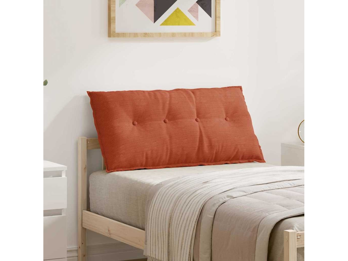 Vidaxl Travesseiro Para Costas Laranja Vermelho 100 X 50 Cm