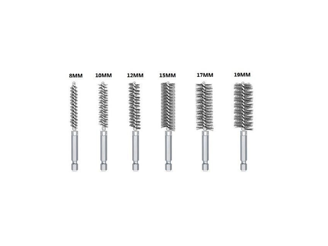 Chave de Fenda Unscrewer Wire Brush-19Mm Escova de Limpeza de Aço Inoxidável com Alça Fio Torcido Haste Hexagonal de 1-4 Polegadas YWEI