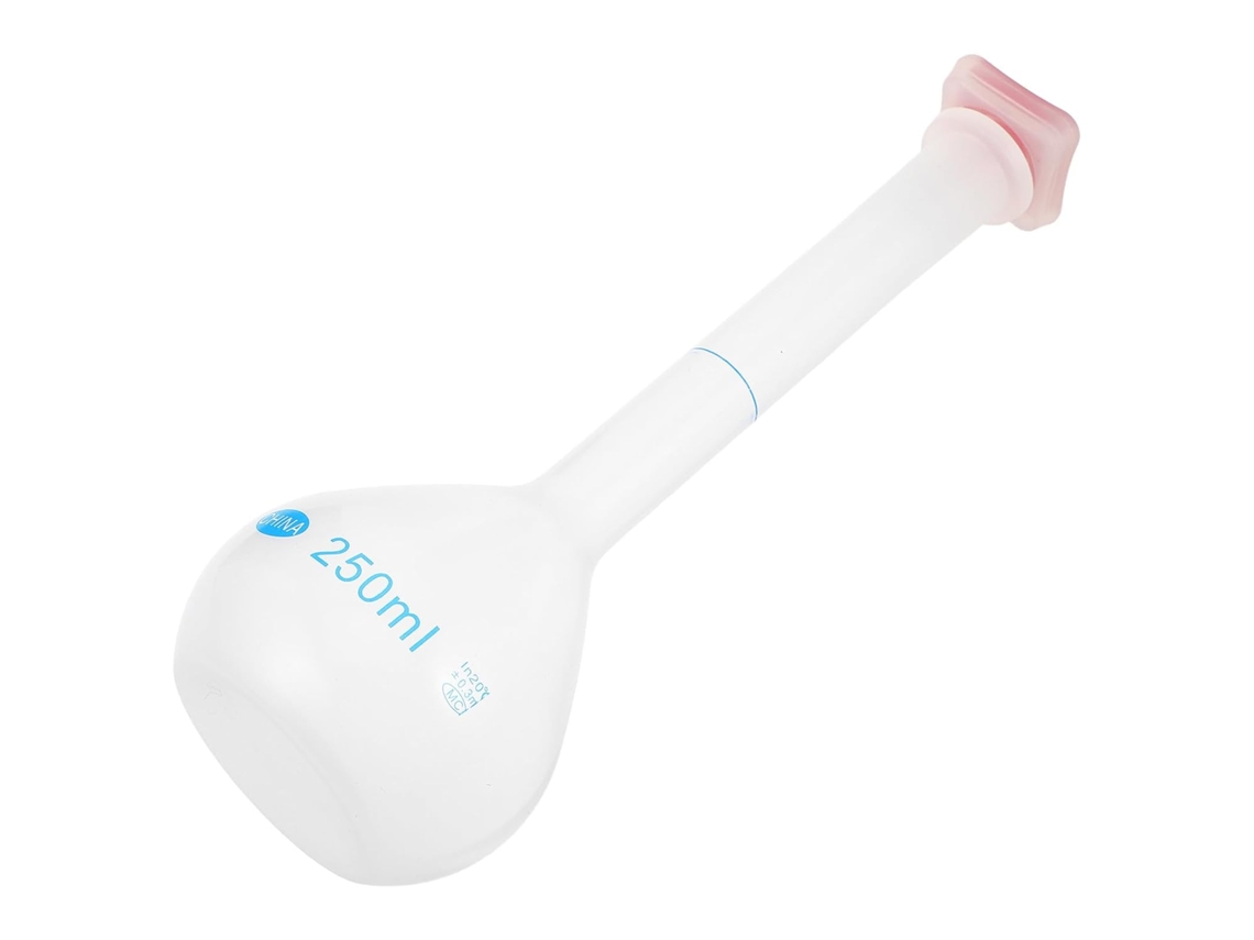 Balão Volumétrico Científico De Plástico De 250 Ml Para Laboratório