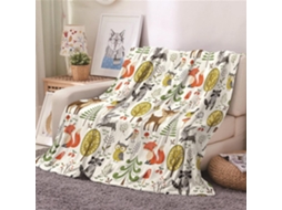 Manta de Lã Flanelada Fansu com Estampa 3d Macia e Quente Microfibra para o Inverno Ideal Cama Ou Sofá Adequad