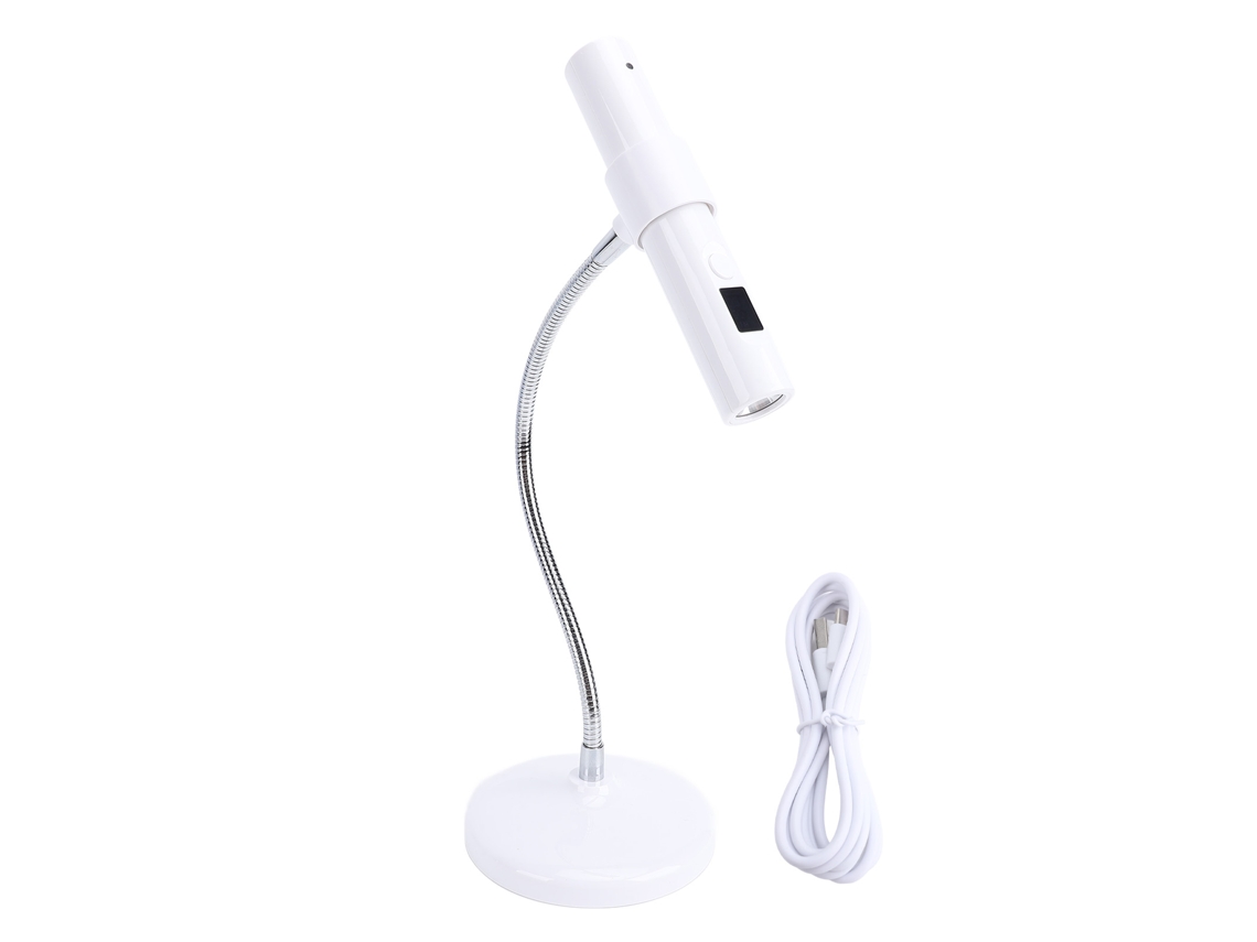 Rebe-lámpara De Gel Para Uñas Mini Con Temporizador 30s/60s, Cuello Ajustable 360°, Control Táctil Y Recargable, Luz Led De Curado