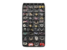 Organizador Joias Bolsos Transparentes NEVEANCE Preto (45x25x2cm)