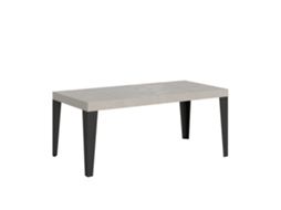Mesa Extensível 120/380x90 Cm Flame Premium Cashmere Pés Antracite Itamoby