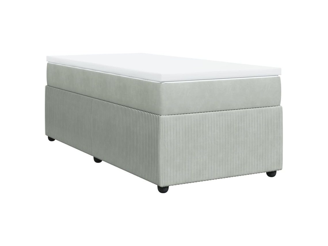 Box Spring Bed, Box Spring Beds Vidaxl Cinzeto Veludo (100 X 200 Cm)