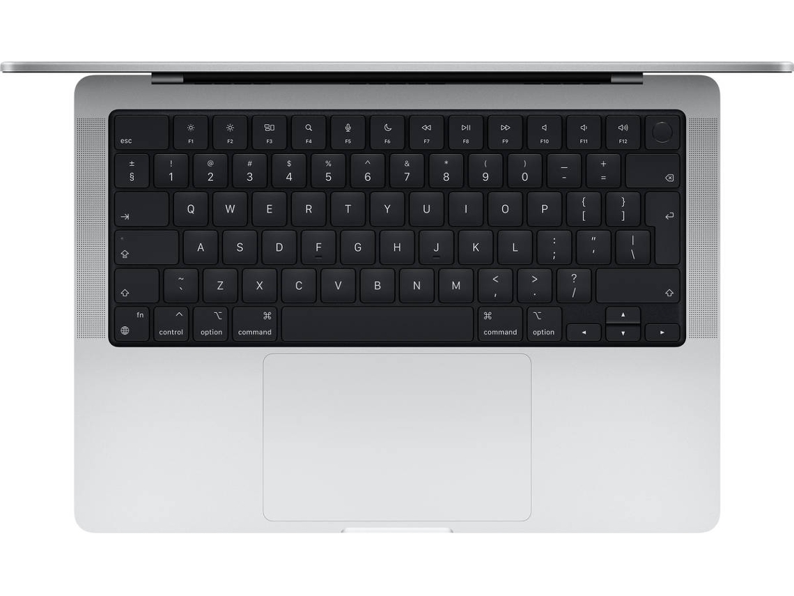 MacBook Pro APPLE Prateado (14'' - Apple M1 Pro 10-Core - RAM: 16 GB - 1 TB SSD - GPU 16 - Core)