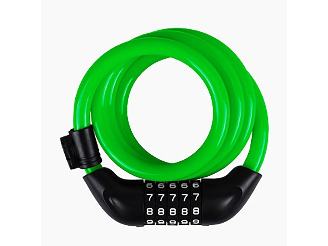 Cadeado de bicicleta espiral verde Slowmoose